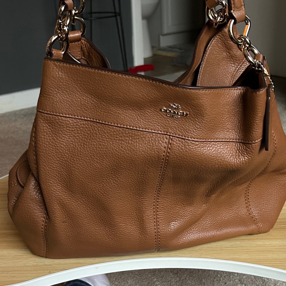 Coach Tan Leather Shoulder Bag